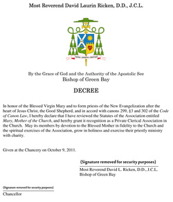 Decree for The Clerical Association 